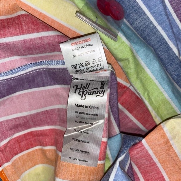 Hell Bunny Over the Rainbow Skirt With Pockets Size S - Picture 6 of 7